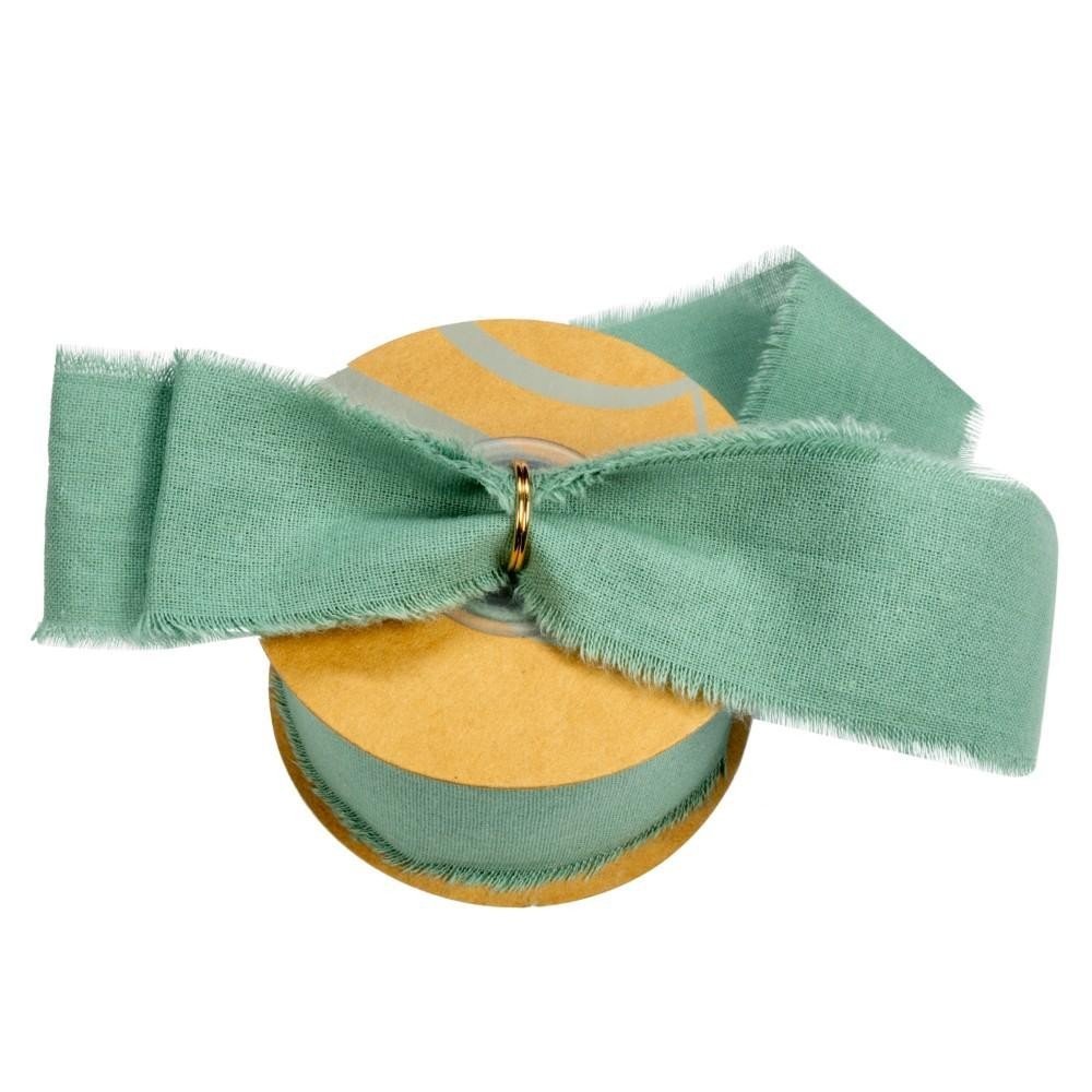 NASTRO COTONE SFRANGIATO MM25X15MT VERDE SALVIA